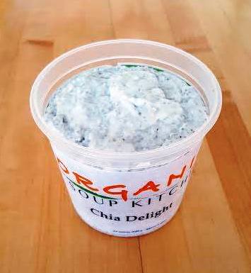 container of chia delight pudding